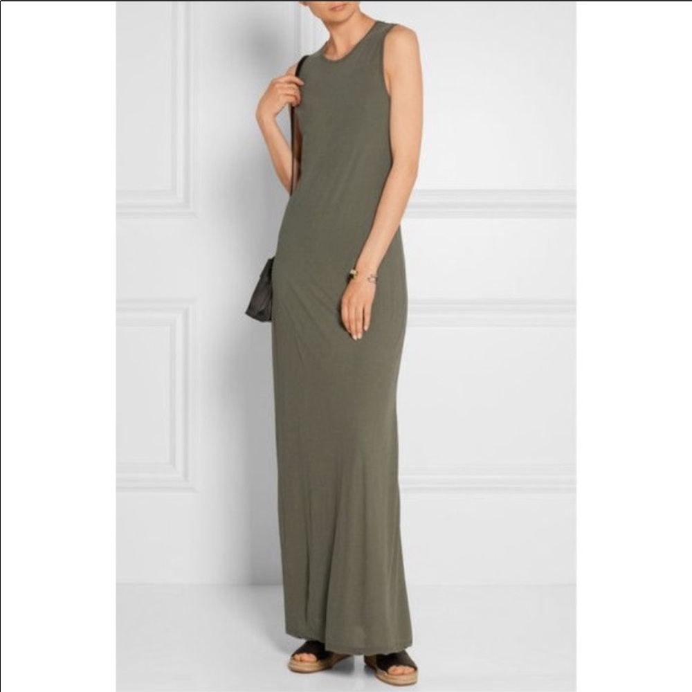 James Perse maxi dress, olive, cotton